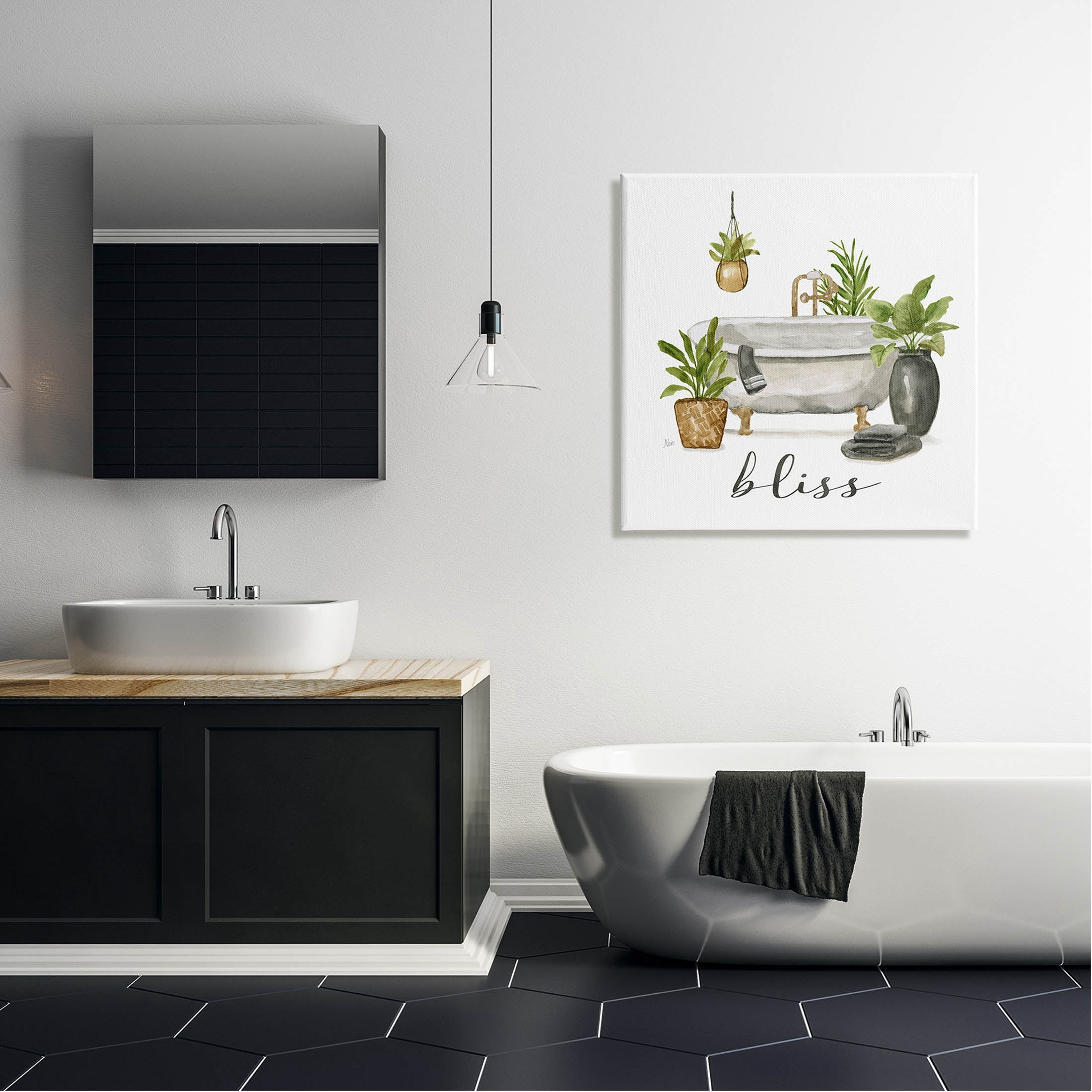 Stupell Industries Bliss Various Potted Plants Graphic Art Gallery Wrapped Canvas Print Wall Art, Design by Nan