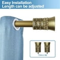 thumbnail image 2 of Urbanest 1" Diameter Tribale Curtain Rod, 84"-120", Renaissance Gold, 2 of 6