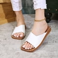 thumbnail image 2 of ATENAR Sandals for Women Comfortable Slide Womens Sandals Flat Womens Shoes White 6, 2 of 9
