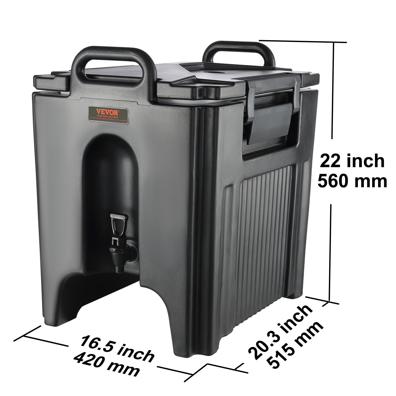 VEVOR Insulated Beverage Dispenser,10 Gallon, Food-grade LL9450UP Hot and Cold Beverage Server, Thermal Drink Dispenser Cooler with 1.18 in PU Layer Two-Stage Faucet Handle, for Restaurant Drink Shop