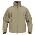 thumbnail image 3 of TACVASEN Mens Hiking Hooded Warm Fleece Jacket Coat Khaki 2XL, 3 of 7