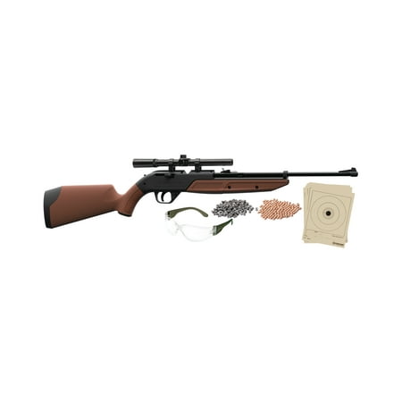 Crosman 760 Pumpmaster .177 Caliber Air Rifle with Scope, Ammo, glasses and targets,