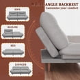 thumbnail image 5 of Lacoo 65"W Convertible Futon Sofa Bed with Five-level Adjustable Armrests,Corduroy Gray, 5 of 7