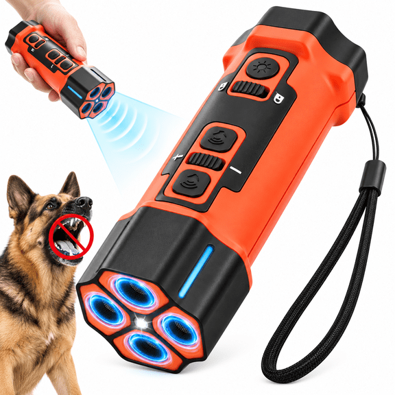 Dog Bark Deterrent Device, 6-in-1 Ultrasonic Anti Barking, 35 FT Range, Rechargeable Dog Bark Control for Indoor & Outdoor Training