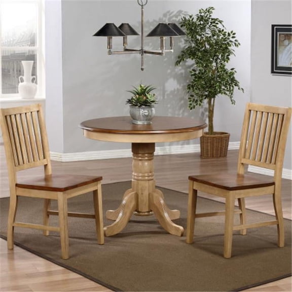 Sunset Trading 3 Piece Brook 36'' Round Dining Set with Napoleon Chairs
