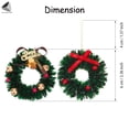 thumbnail image 6 of PULLIMORE 10 Pcs Mini Christmas Wreaths Artificial Hanging Wreath Decorations for Wall Door Xmas Tree Car Home Decor, 6 of 10