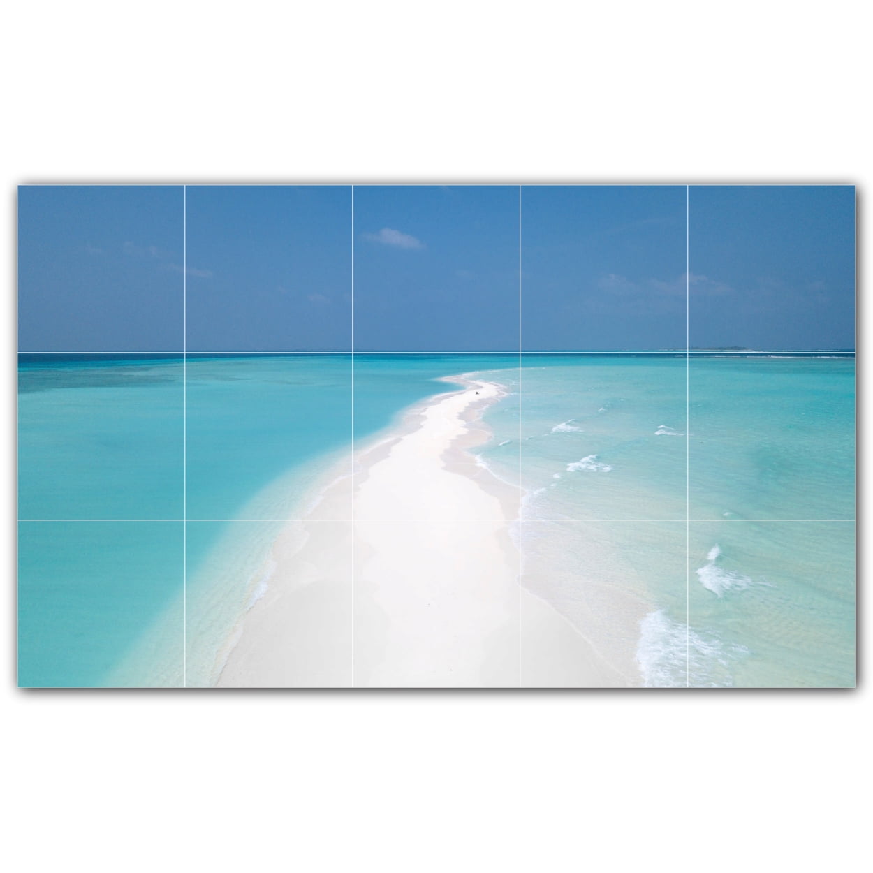 Beach Ceramic Tile Wall Mural WAL50006353XL. 60"W x