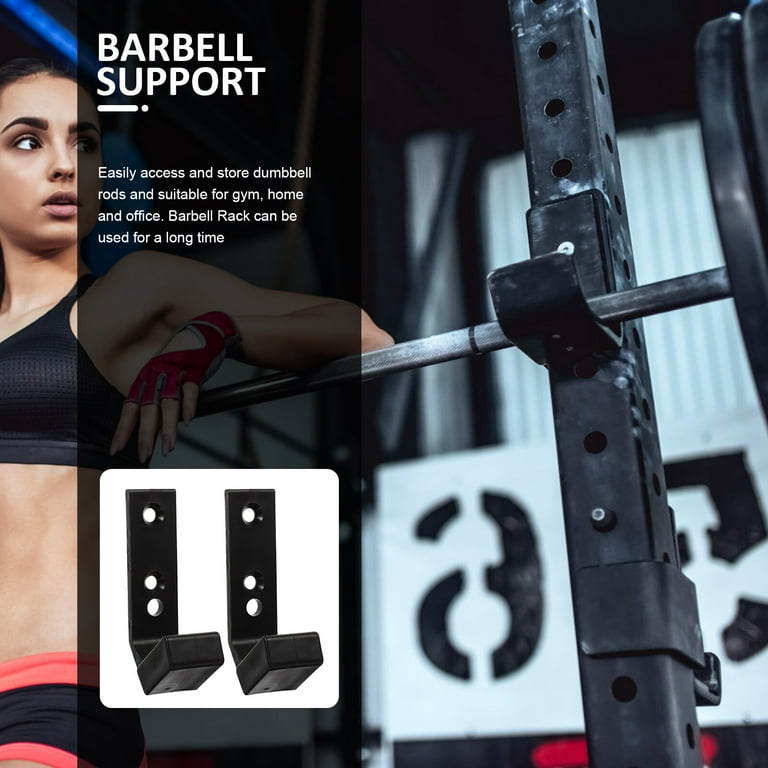 Barbell Rack Holder Storage Dumbbell Weight Wall Bar Fitness Mounted Stand Support Equipment Gym Mount Showing Hanger Walmart