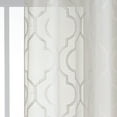 thumbnail image 4 of VCNY Home Charlotte 2-Piece Ivory Quatrefoil Sheer Curtain Set, 38" x 84", 4 of 5