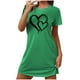 thumbnail image 2 of Camisón corto de talla grande para mujer, camisón de manga corta con estampado de pecho a la moda, camisón para mujer, 2 of 7