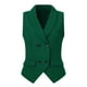 thumbnail image 1 of Chaleco de traje de mujer INSPIRE CHIC, de doble botonadura, con solapa, elegante, talla XL, verde oscuro, 1 of 6