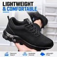 thumbnail image 5 of XQJ Work Shoes for Men Women Lightweight Steel Toe Shoes Slip Resistant Work Shoes Industrial Safety Sneakers, 5 of 8