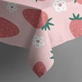 thumbnail image 5 of Strawberry Plants Fruit Flowe Square Tablecloth,Waterproof Square Table Cover,Wipeable Spillproof Washable Table Cover for Home Kitchen Party Decor 52"x52"(132x132cm), 5 of 6