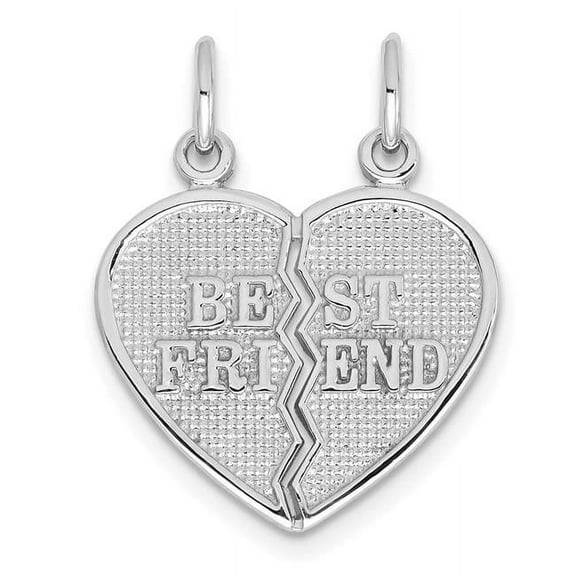 Finest Gold 14K White Gold Best Friend Break-apart Charm