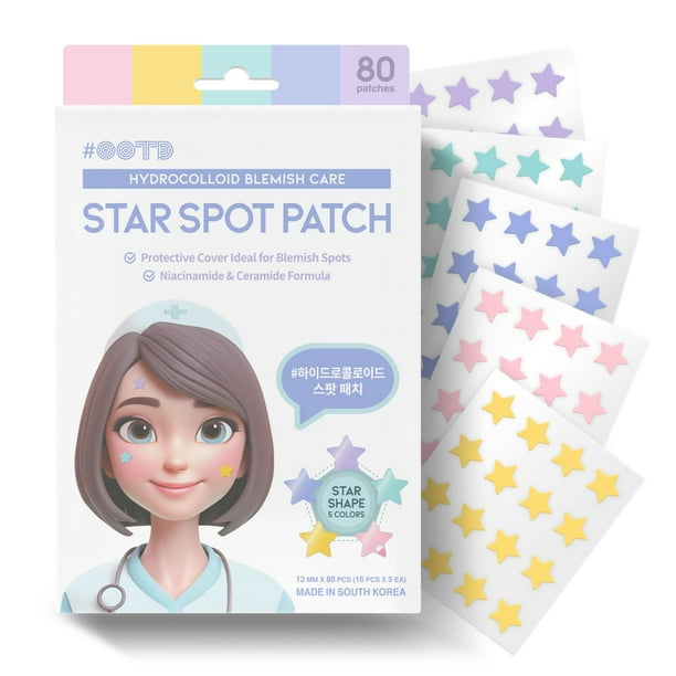 Hidrocoloide Star Spot #OOTD para acné y espinillas, 80 unidades
