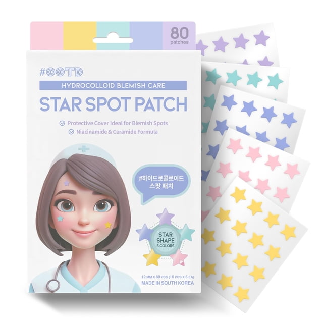 Hidrocoloide Star Spot #OOTD para acné y espinillas, 80 unidades