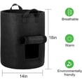 thumbnail image 2 of Paquete de 4 bolsas de cultivo de papas con ventana de solapa, macetas de tela de aireación con asas para jardín y plantación (negro), 2 of 4