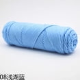 thumbnail image 1 of Nvzi Hilo de fibra mixta de 8 hebras para ganchillo - 2 rollos de hilo azul claro, paquetes de hilo suave de primera calidad para proyectos de ganchillo, hilo duradero para manualidades., 1 of 4