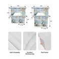 thumbnail image 5 of Blue Beach Coastal Swag Kitchen Curtains Sets for Windows 24 Inch Length, Summer Nautical Coral Shell Botanical Vintage Short Window Curtain Swags Valances and Tiers 3 Piece Set for Cafe/Dining Room, 5 of 5