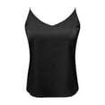 thumbnail image 4 of Women's V Neck Sleeveless Satin Tank Top Camisole Women Large Athletic Tops Set 2xl Tops Women Top Women Athletic Set Womens Swim Tops 1x Tops for Women And Top Apricot Tops for Women Workout Tops for, 4 of 5