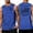 Blue, variant on Men's Freedom Patriotic Tank Top with USA Flag Graphic and Sleeveless Design Featuring Double-Sided Print for Independence Day 2026 Memorial Day Gym Workouts Beach Days Wine XXL