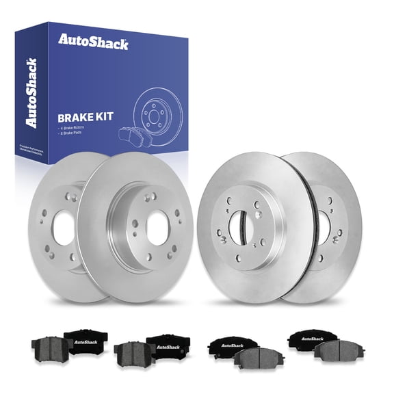 AutoShack Front & Rear Brake Rotors & Premium Pads for Honda & Acura, Civic 2006-2011 CSX 2007-2010, FWD L4 2.0L