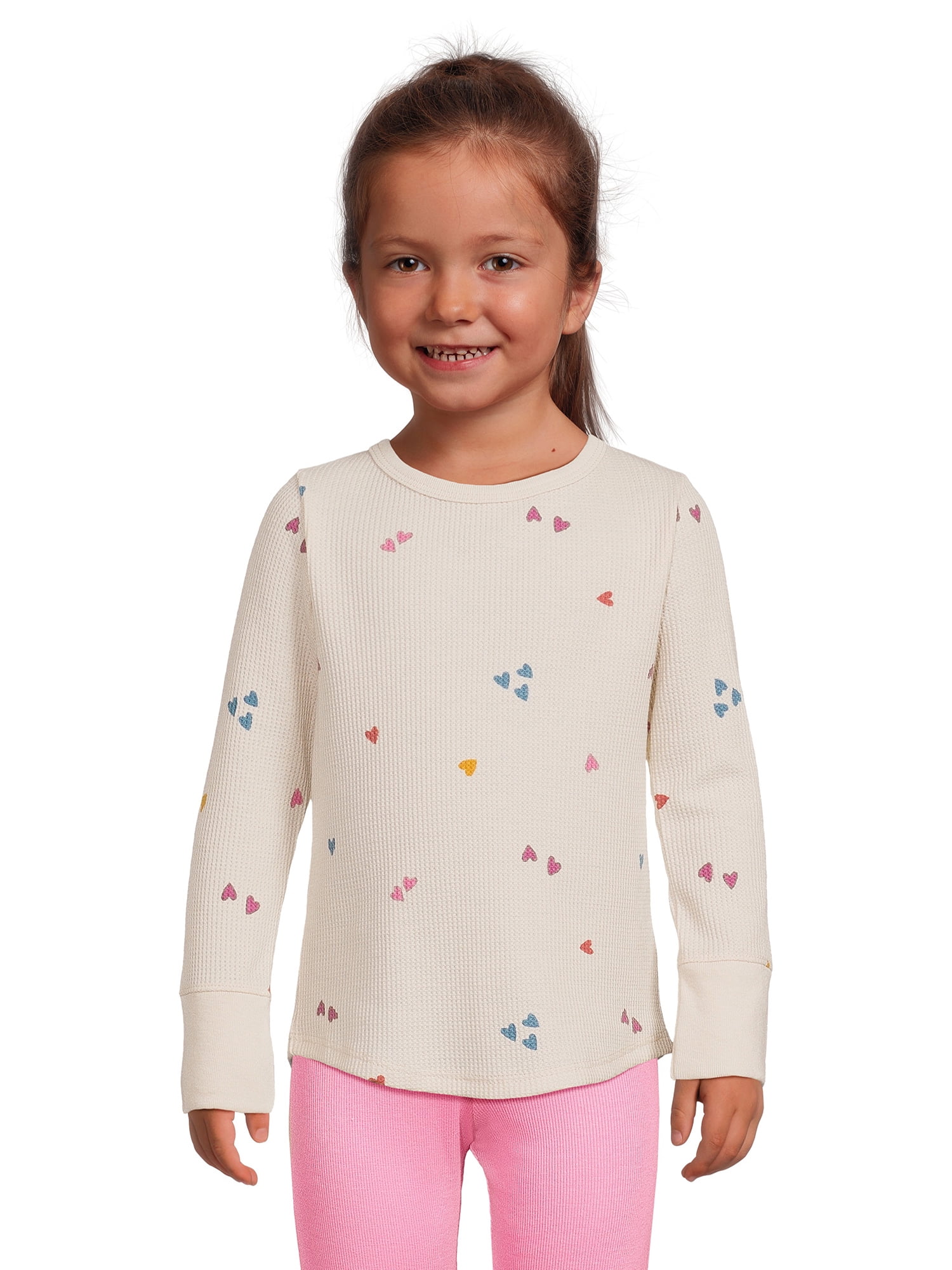 Garanimals Toddler Girl Long Sleeve Thermal TShirt, Sizes 12M 5T