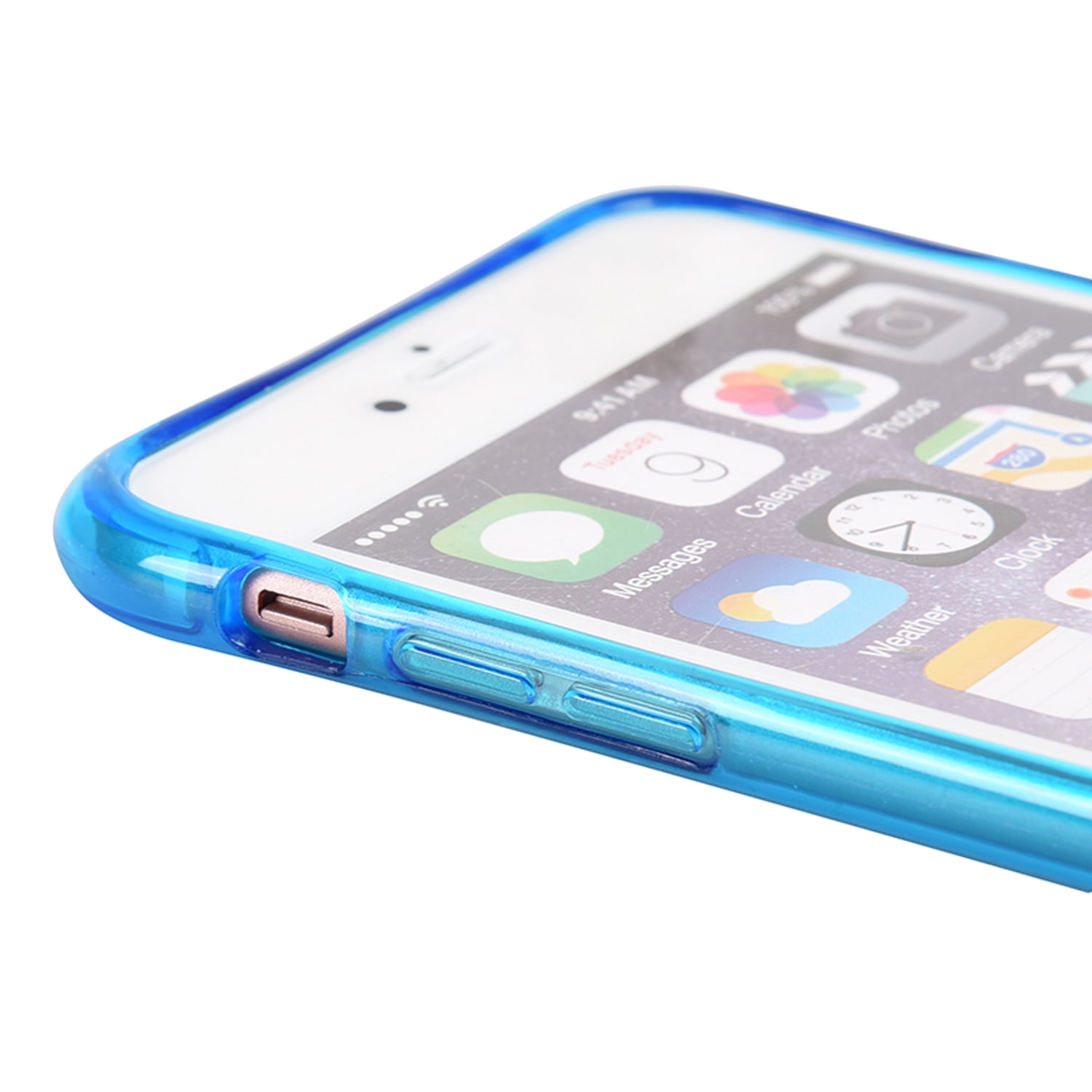 Sparkling Crystal Skin Case for Apple iPhone 6 / 6S With Drop Resistant , Shock Proof TPU Cover Casing (Blue)