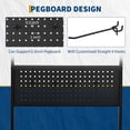 thumbnail image 4 of Mescukay 12 Rods Fishing Rod Holders for Garage, Fishing Rod Rack Storage, Heavy Duty Metal Fish Pole Holder Organizer with Pegboard and Wheels for Fish Gear and Equipment Accessories, 4 of 7