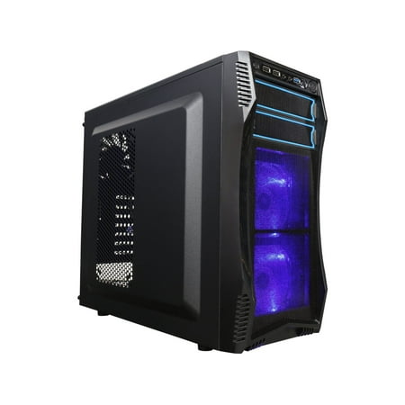 Rosewill CHALLENGER S Black Gaming ATX Mid Tower Computer Case w/ Blue LED (Best Silent Mid Tower Case)