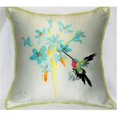 thumbnail image 1 of Betsy Drake HJ331 Coussin Colibri Bleu - 18 x 18 Po., 1 of 1