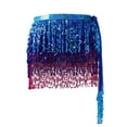 thumbnail image 3 of IUJSOY Women's Sequin Tassel Scarf Rave Fringe Skirts for Festival Belly Dance Skirt Belts, 3 of 3