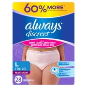 Always Discreet - Adult Diapers for Women, Size L, 28 Count