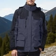 thumbnail image 2 of Men's Waterproof Winter Jacket with Detachable Hood Work Coat Windbreaker Thermal Insulated Snowboard Ski Warm Outover, 2 of 6