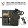 thumbnail image 6 of ELEHOLD Luxury Multi-Functional Wallet Case for Samsung Galaxy S23 Ultra with Card Slots Dual-Use Detachable Phone Case Magnetic Function Lanyard Shockproof Wallet Case,Darkgreen, 6 of 8