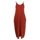 thumbnail image 2 of Vestido maxi largo Sunnimix sin mangas con bolsillo Orange XL, 2 of 8