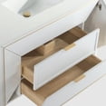 thumbnail image 5 of Kubebath Vetro 48'' Gloss White Vanity W/ Quartz Counter Top (Back Splash Free), 5 of 8