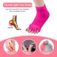 thumbnail image 1 of 1 par de calcetines de yoga transpirables para mujer, calcetines sin dedos para el cuidado de los pies (rojo rosa) Ygjytge Cuidado Belleza, 1 of 3