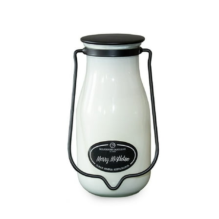 Milkhouse Candles 14 Ounce Milk Bottle Candle - MERRY MISTLETOE