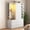 white, variant on UZUGUL Armoire Wardrobe Closet with Mirror and LED Light, Large Wooden Wardrobe Cabinet with Hanging Rod and 6 Drawers, White