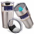 thumbnail image 3 of Couvercles pour Gobelets de 30 oz et 20 oz, Compatibles avec YETI Rambler, Ozark Trail, Old Style Rtic et Plus, Ensemble de 4 Couvercles Anti-Éclaboussures et Résistants aux Éclaboussures pour Gobelets Gobelets (2 Noirs, 2 Bleus), 3 of 7