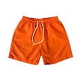 thumbnail image 1 of Pantalones cortos capri de verano para hombre, pantalones de playa holgados de moda, pantalones casuales grandes, pantalones cortos de color sólido (naranja), 1 of 6