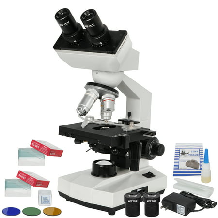 Zeny 40X-2000X Compound Binocular Microscope Double Layer Mechanical Stage LED