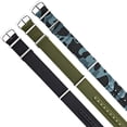 thumbnail image 5 of Morellato Isarco Silicone Watch Strap - Black/Camouflage - 18mm - Chrome-plated Stainless Steel Buckle - NATO Collection, 5 of 9