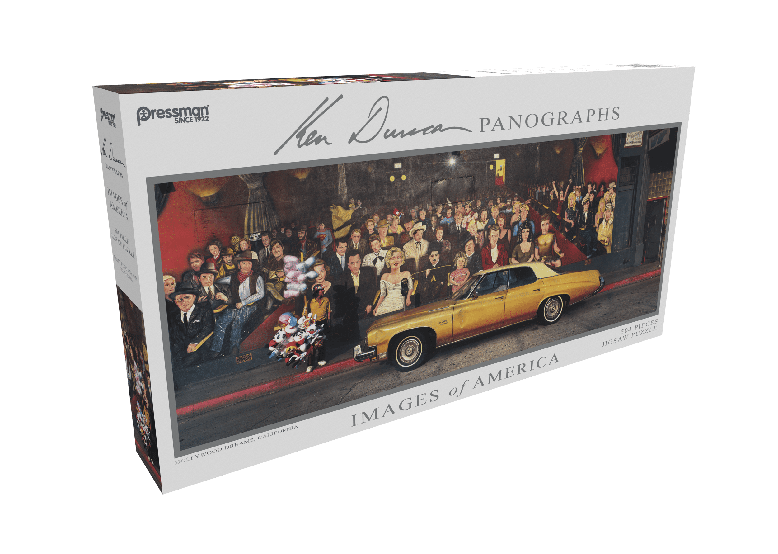 Pressman Toys - Images of America 504 Piece Panoramic Puzzle, Hollywood Dreams