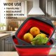 thumbnail image 5 of Colador Cuadrado Plegable con Asas - Rojo Coladores de Cocina Cuadrados de Silicona con Asas de Plástico Colador de Cocina Plegable Perfecto para Escurrir Pasta Verduras y Frutas Rojo, 5 of 9