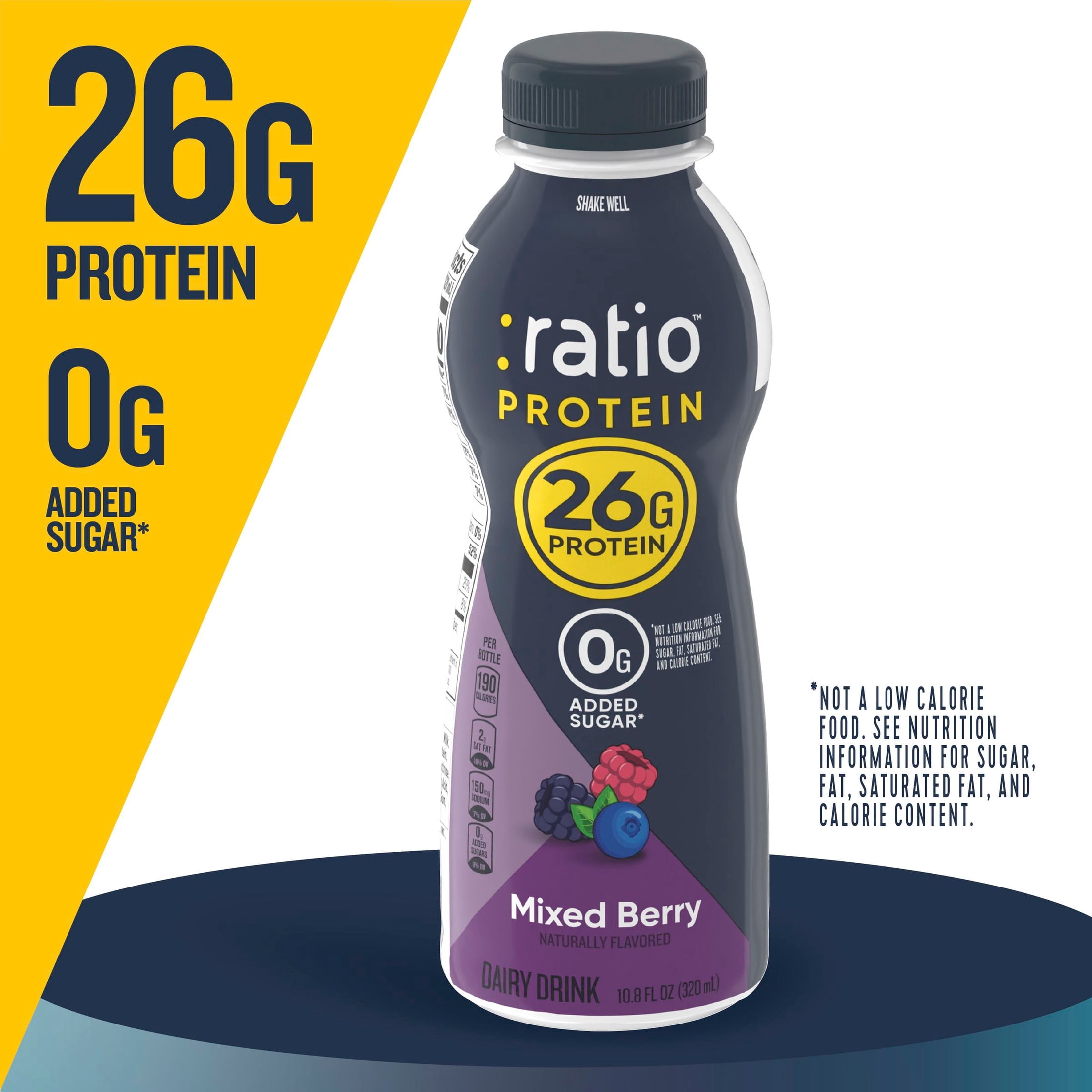 Ratio Protein Dairy Drink, Mixed Berry, 26g Protein, 10.8 fl oz