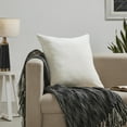 thumbnail image 4 of Peppermint Home Plush Front and Back Velvet Decorative Pillow Cover, 22"x 22", Ivory, 4 of 5
