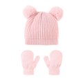 thumbnail image 4 of YAOBAMM Elastic Winter Hat Children Hat Set Thickened Knitted Good Elasticity Plush Slip Ball Decor Dome Soft Warm Ear Protection Unisex Baby, 4 of 7