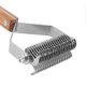 thumbnail image 2 of Dogs Grooming Rake Multipurpose 2 in 1 Stainless Steel Double Sided Pet Grooming Hair Removal Brush for Cats Dogs, 2 of 4